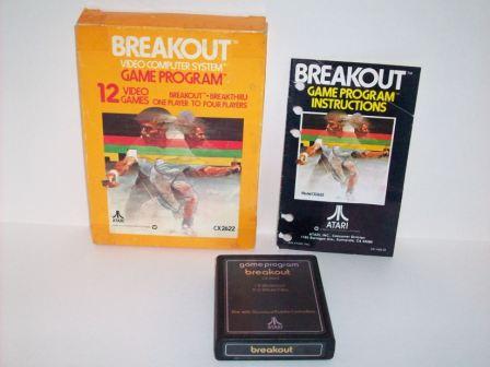 Breakout (text label) (CIB) - Atari 2600 Game